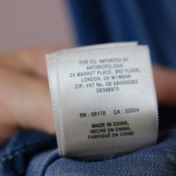 Free when bundled! Anthro Holding Horses Sleeveless Chambray Blouse - Picture 6 of 9